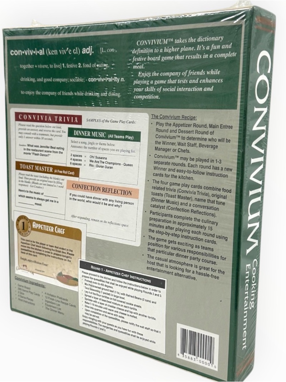 Vintage 2001 Convivium Cooking Entertainment Board Game Sealed NOS - Picture 8 of 8